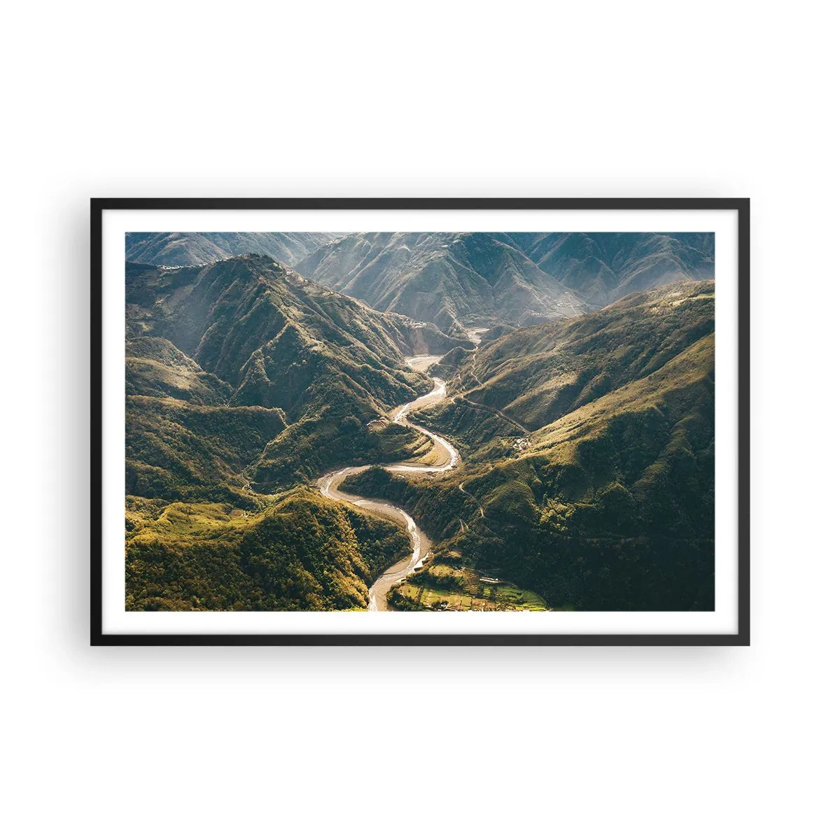 Poszter fehér keretben - A hegyek szívéből - 91x61 cm