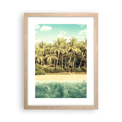 Poszter világos tölgy keretben - Talán itt? - 30x40 cm