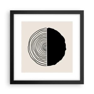Poszter fehér keretben - Fele fele - 30x30 cm