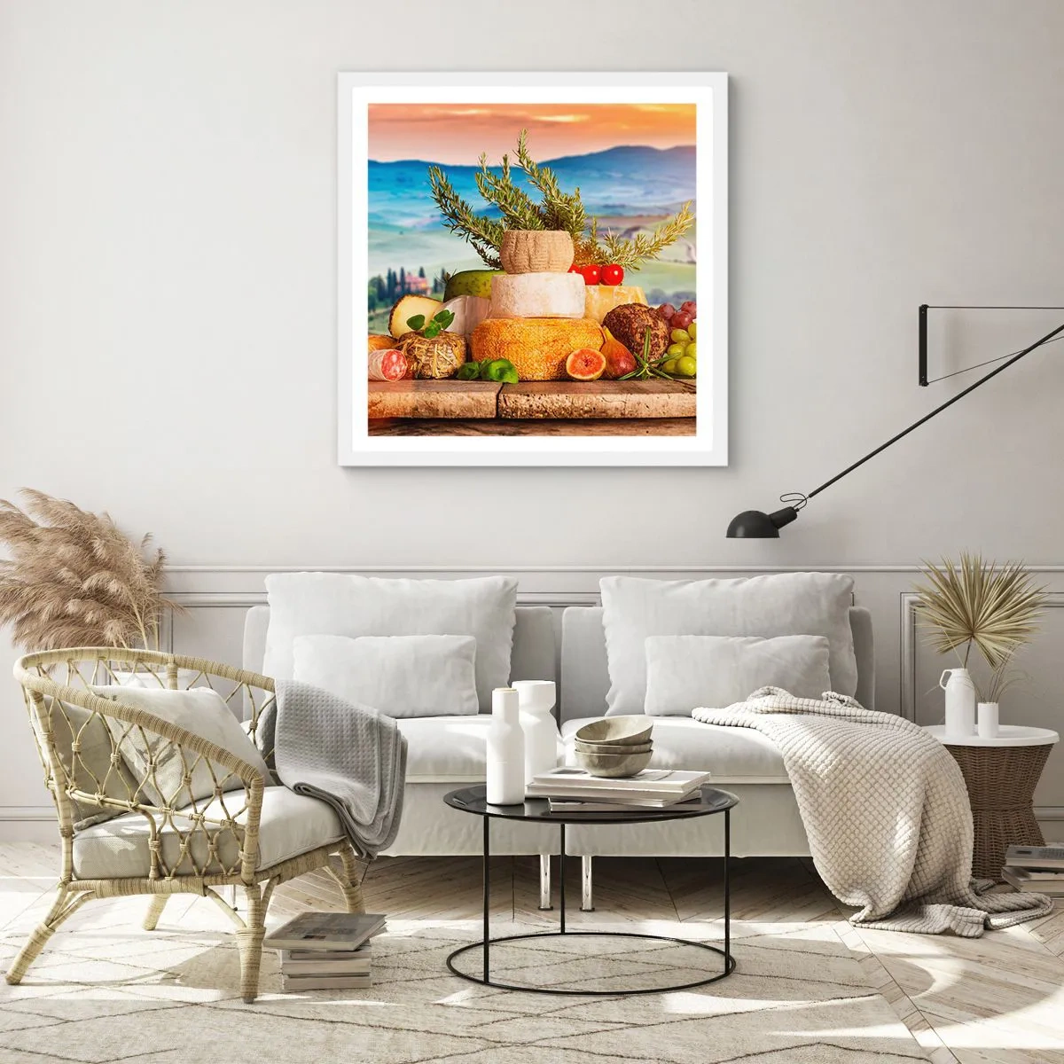 Poszter fekete keretben - Az olasz életöröm - 40x40 cm