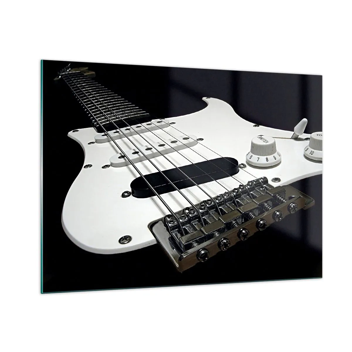 Üveg kép - Fehérbe rejtett hang - 100x70 cm