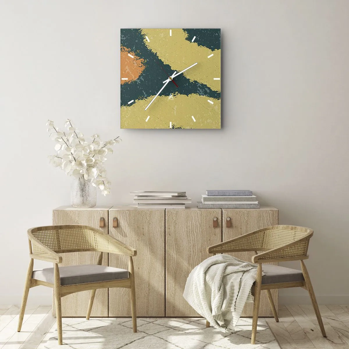 Falióra, Óra - Absztrakció - lassú mozgás - 30x30 cm