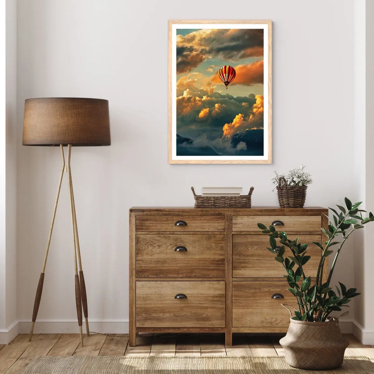 Poszter világos tölgy keretben - Azért repülök, mert akarok - 61x91 cm