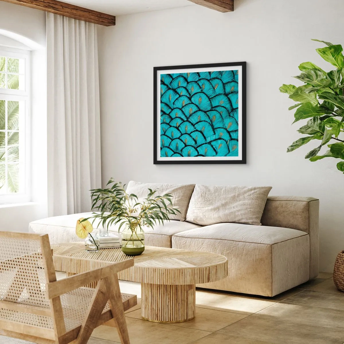 Poszter fehér keretben - A tollak nagy gálája - 40x40 cm