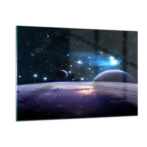 Üveg kép - Még mindig egyedül? - 120x80 cm