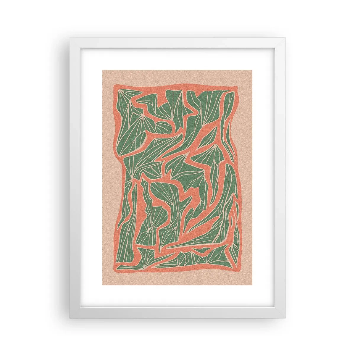 Poszter fekete keretben - A korall és a zöld közötti küzdelem - 30x40 cm