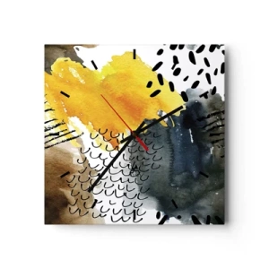 Falióra, Óra - Az elemek találkozása - 40x40 cm
