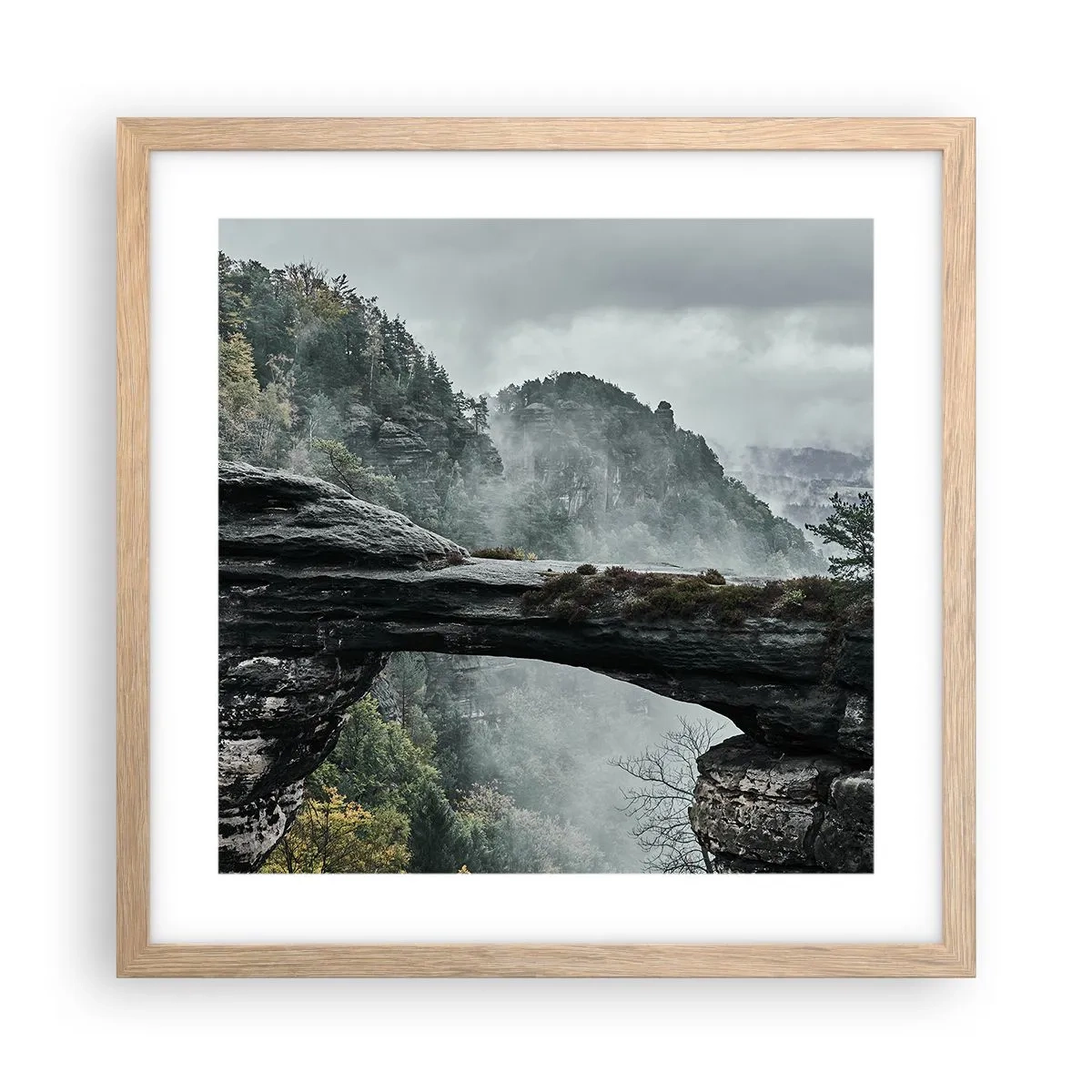 Poszter világos tölgy keretben - A kaland hamarosan kezdődik - 40x40 cm