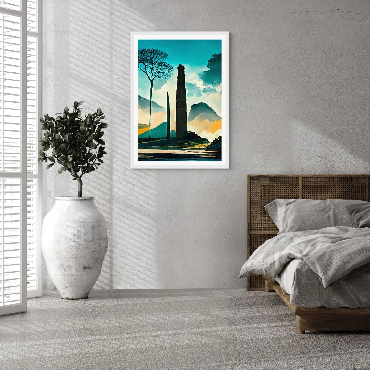 Poszter fekete keretben - Mindíg magasabbra és magasabbra - 50x70 cm