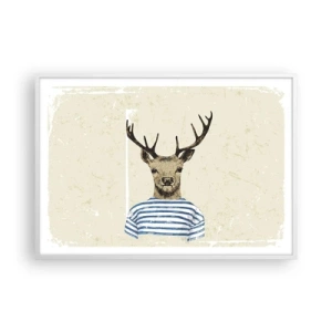 Poszter fekete keretben - Mert szeretem a csíkos pólókat! - 100x70 cm