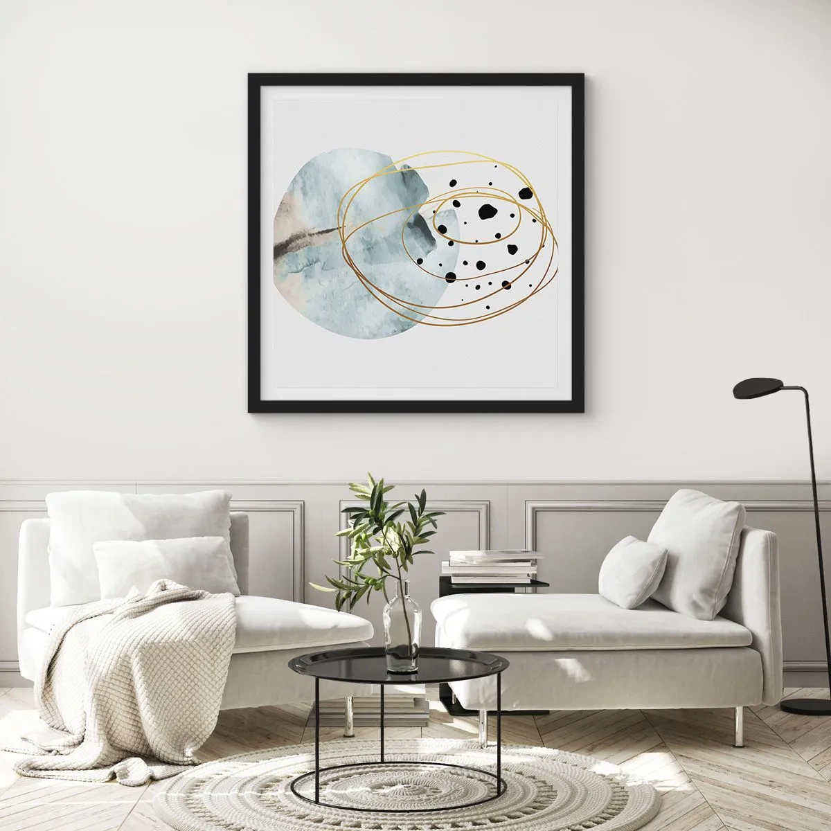 Poszter fehér keretben - Az ölelő térben - 60x60 cm