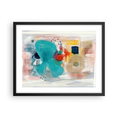 Poszter fehér keretben - Színes játék - 50x40 cm