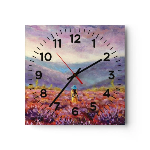 Falióra, Óra - A levendula világában - 40x40 cm