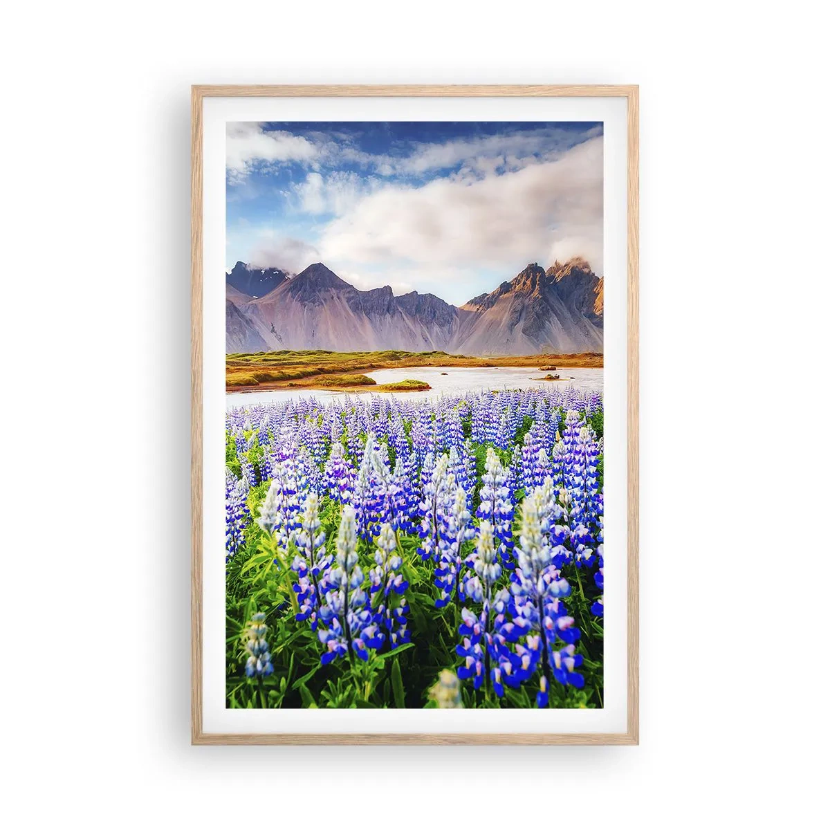 Poszter világos tölgy keretben - Erő és szigorúság a szelídség mellett - 61x91 cm