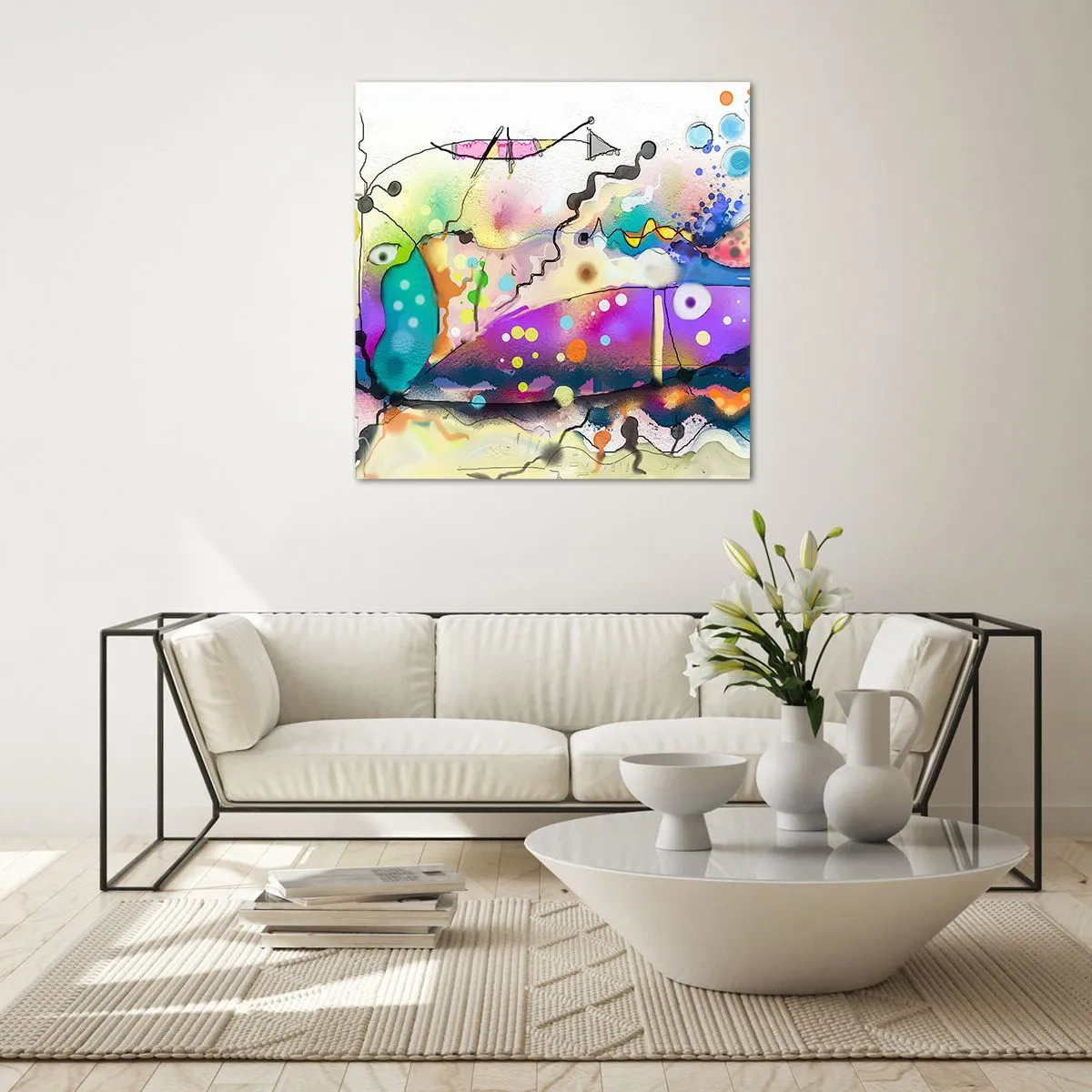 Üveg kép - Nincsenek szavak! - 70x70 cm
