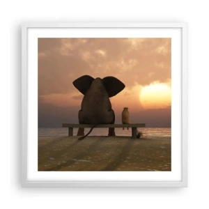 Poszter fekete keretben - Jó együtt hallgatni - 50x50 cm