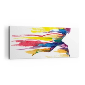 Vászonkép - Futás a szivárványon - 100x40 cm