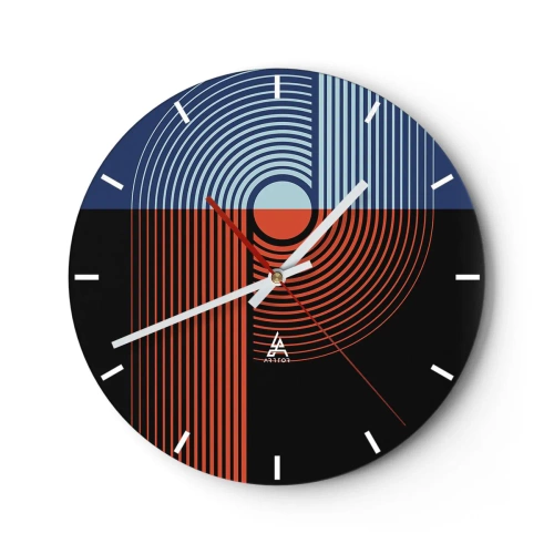 Falióra, Óra - Geometrikus ölelésben - 40x40 cm