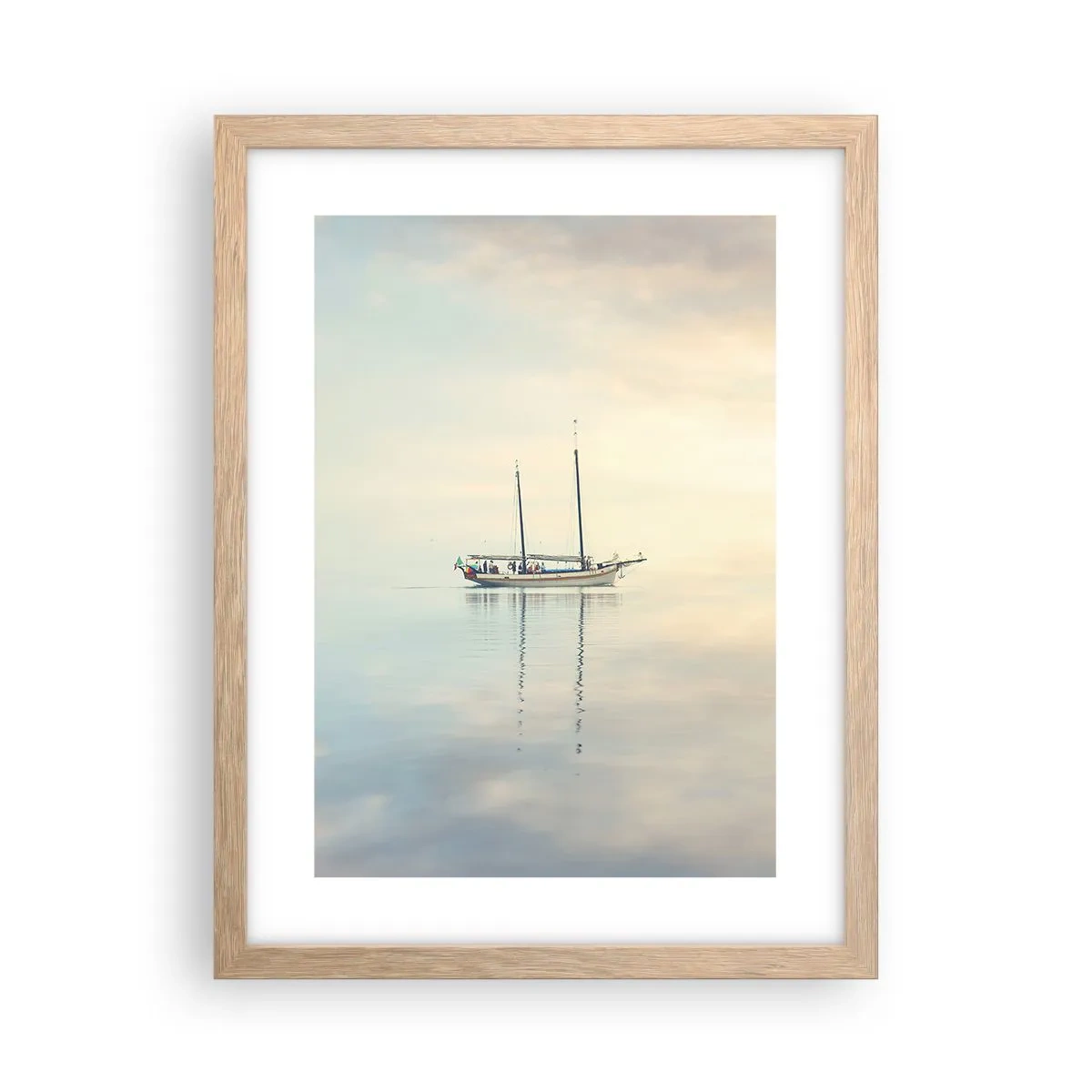 Poszter világos tölgy keretben - A csend tengerében - 30x40 cm