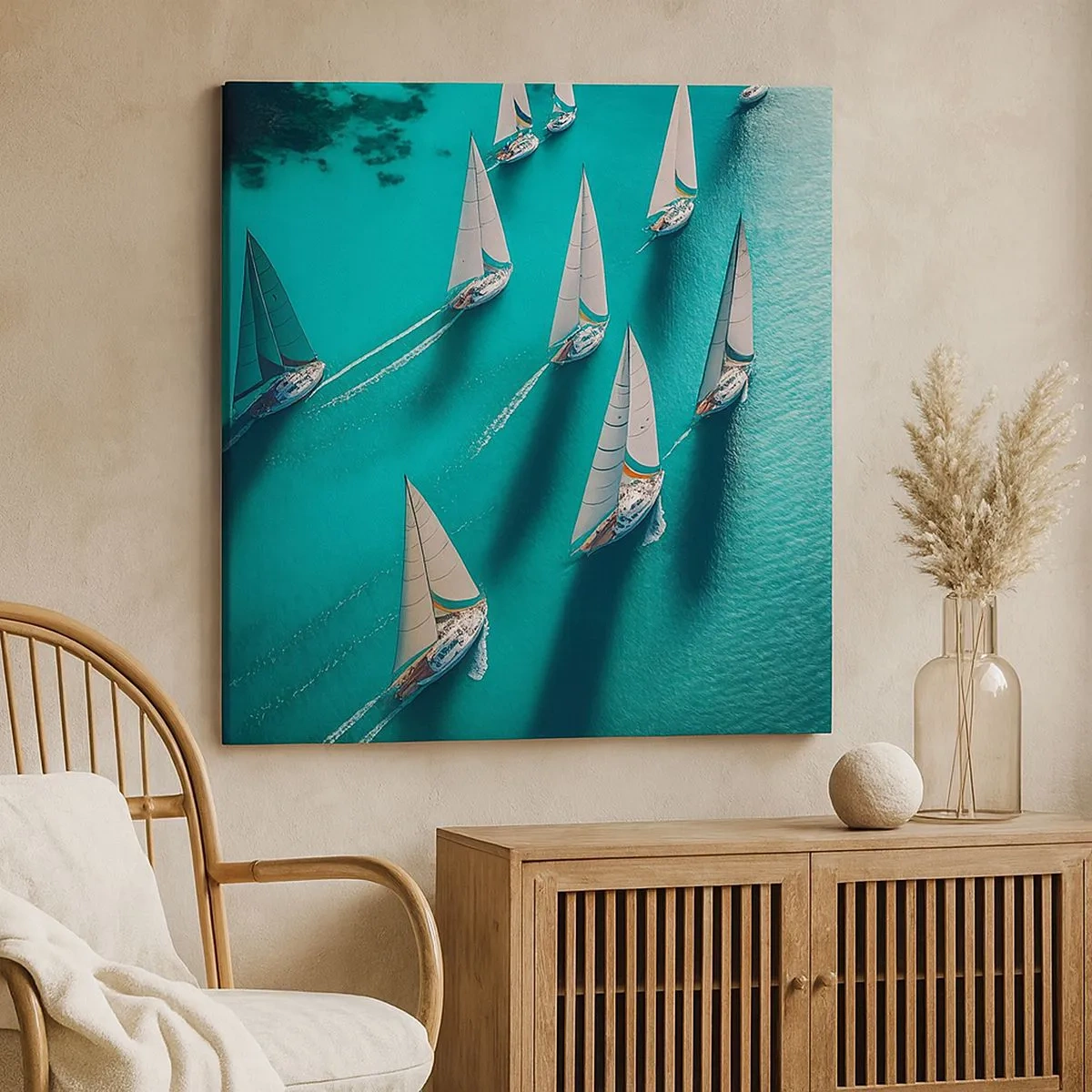 Vászonkép - Versengés a széllel - 30x30 cm