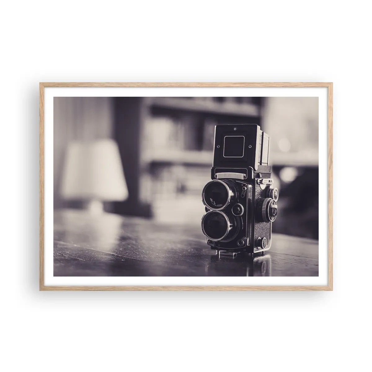 Poszter világos tölgy keretben - Egy régi fénykép varázsa - 100x70 cm