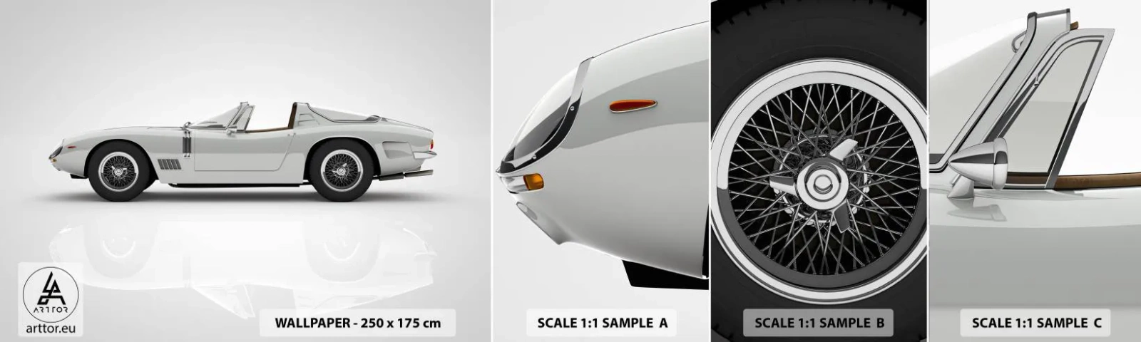 Fotótapéta Minta Öntapadós Deluxe Sticker - A szórakozás ígérete - Sportkocsi, Kabrió, Autóipari - 100x30 cm