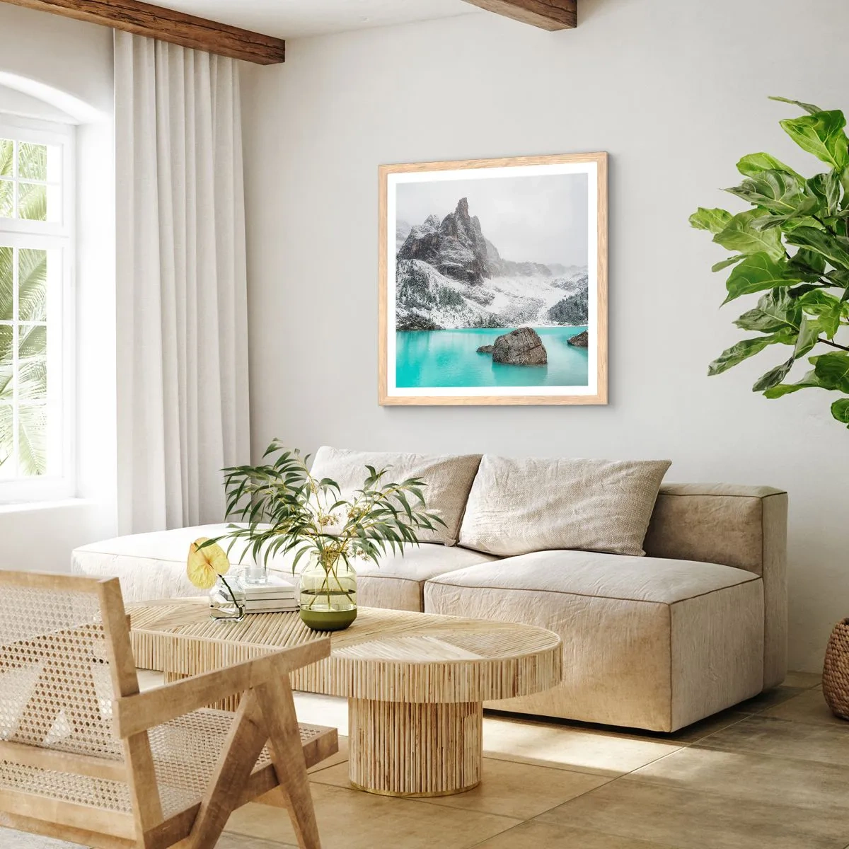 Poszter világos tölgy keretben - Őrségben - 60x60 cm