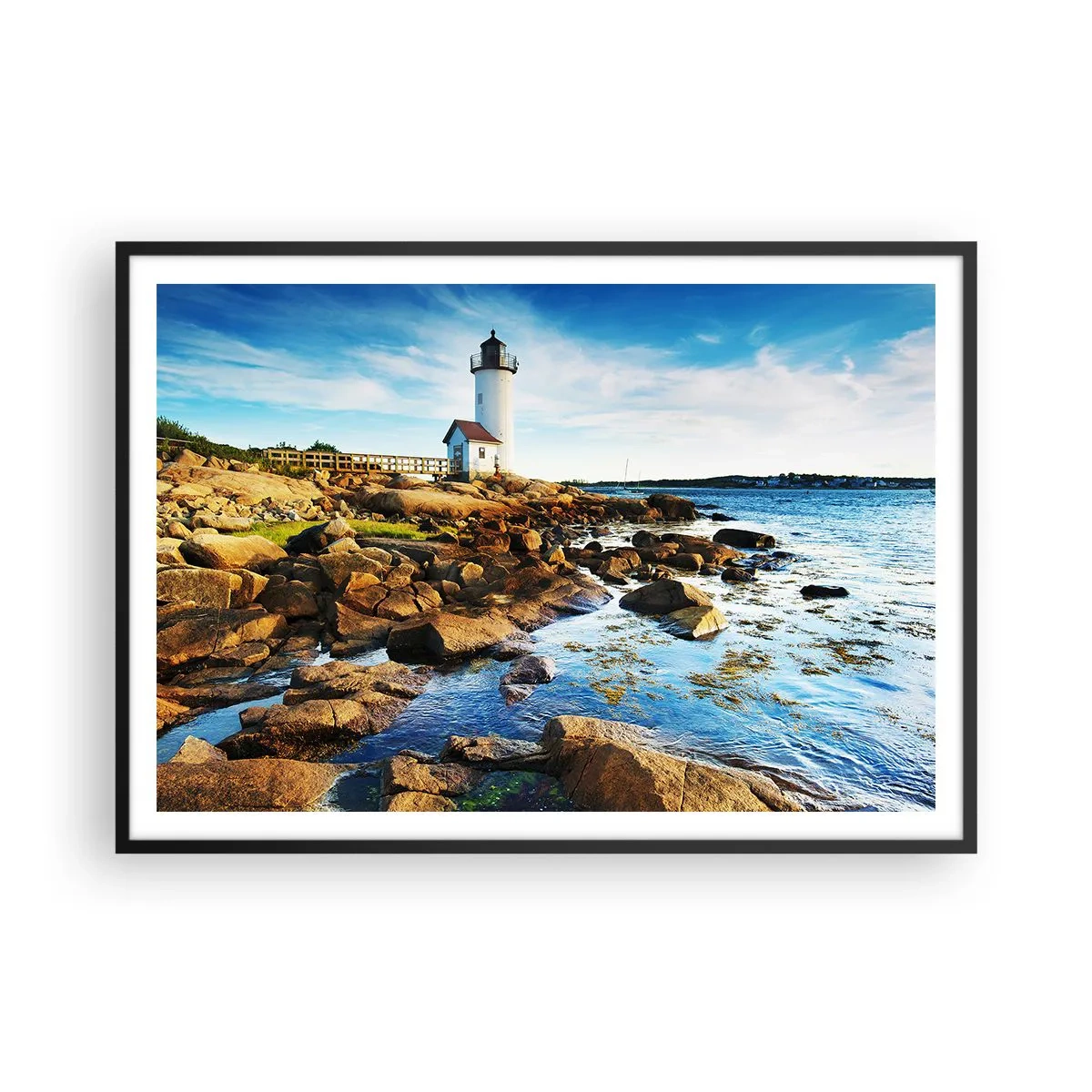 Poszter fehér keretben - Gyertek vissza boldogan, várlak - 100x70 cm