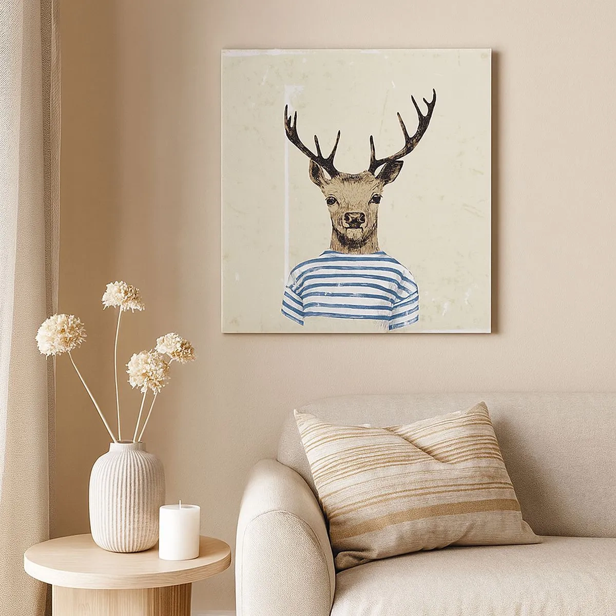 Vászonkép - Mert szeretem a csíkos pólókat! - 30x30 cm