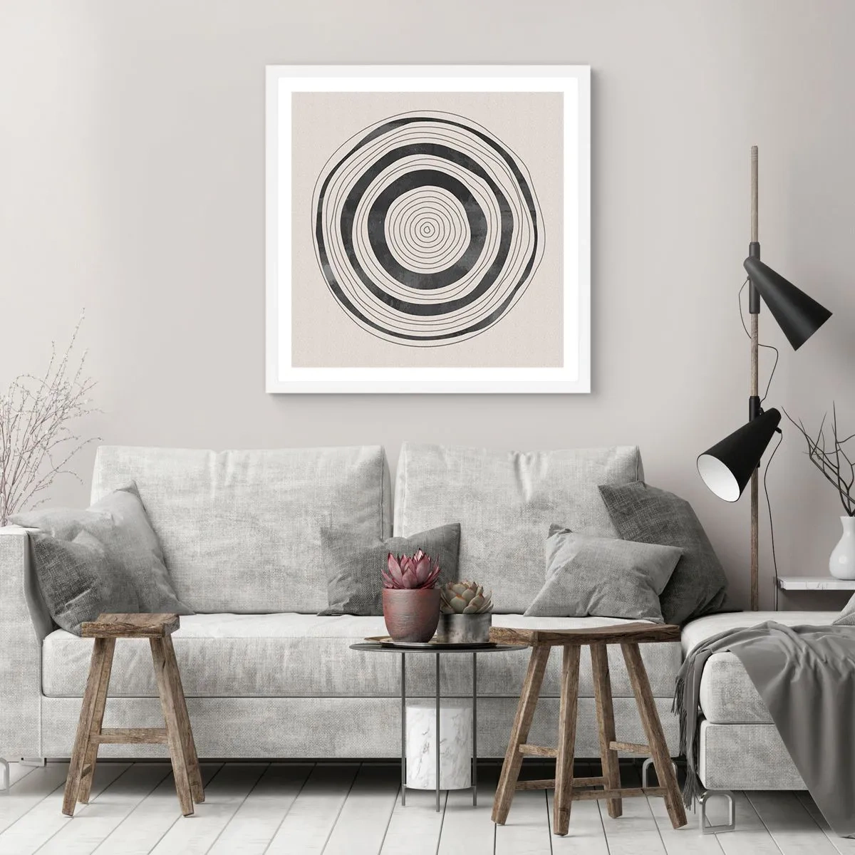 Poszter fekete keretben - Az a fontos, ami a kettő között van. - 30x30 cm