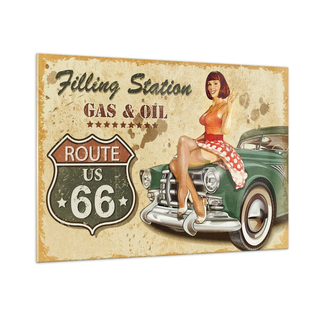 Üveg kép - A csodálatos 40-es évek. - 100x70 cm