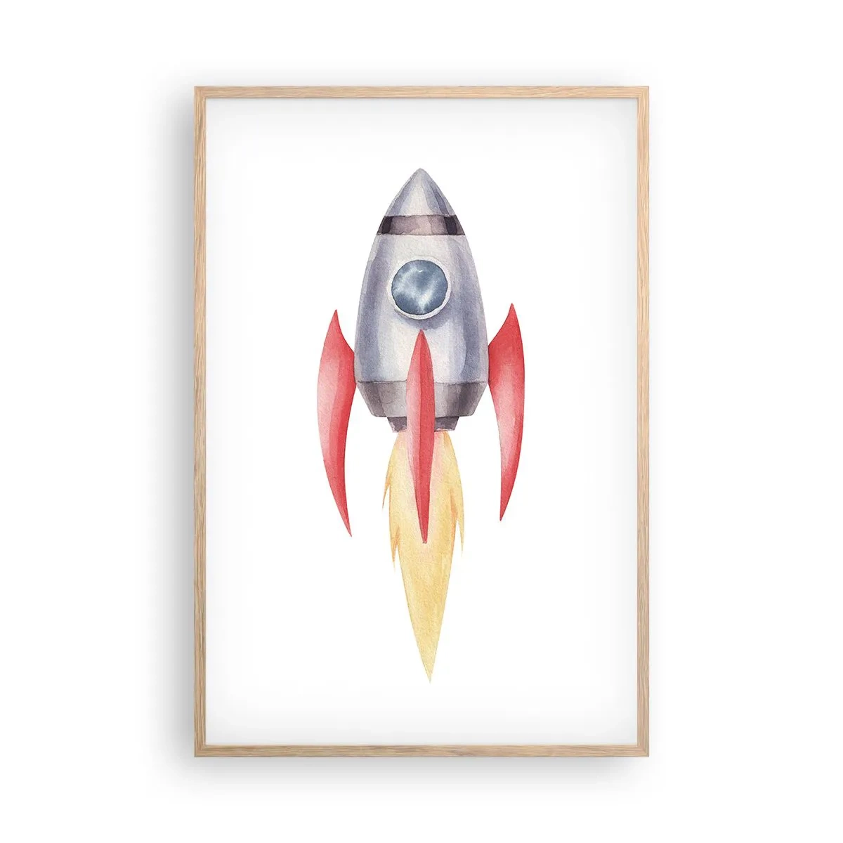 Poszter világos tölgy keretben - Magasabbra, gyorsabban, messzebbre - 61x91 cm