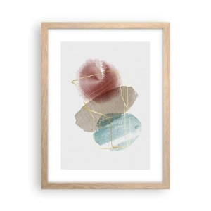 Poszter világos tölgy keretben - Az űr koralljai - 30x40 cm