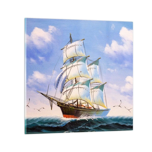 Üveg kép - Büszkén a széllel - 70x70 cm