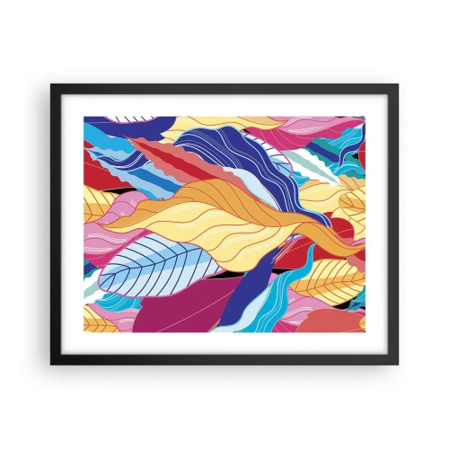 Poszter fehér keretben - Színes rendetlenség - 50x40 cm