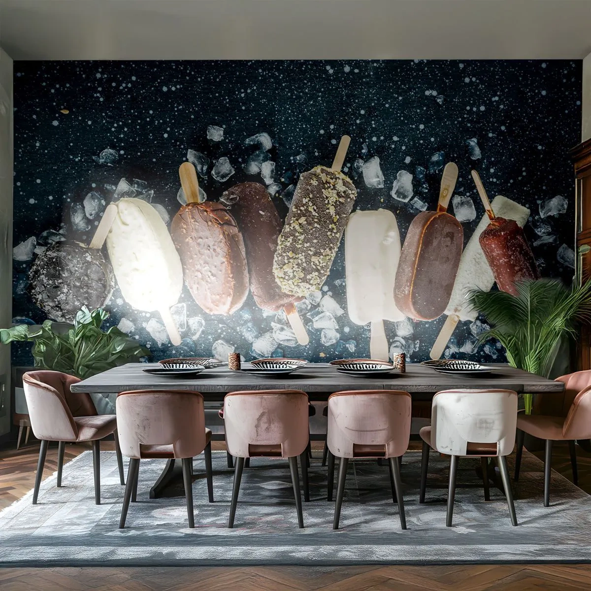 Öntapadós Fotótapéta Deluxe Sticker - A forró nyár íze - Jégkrém, Gasztronómia, Étel - 250x175 cm