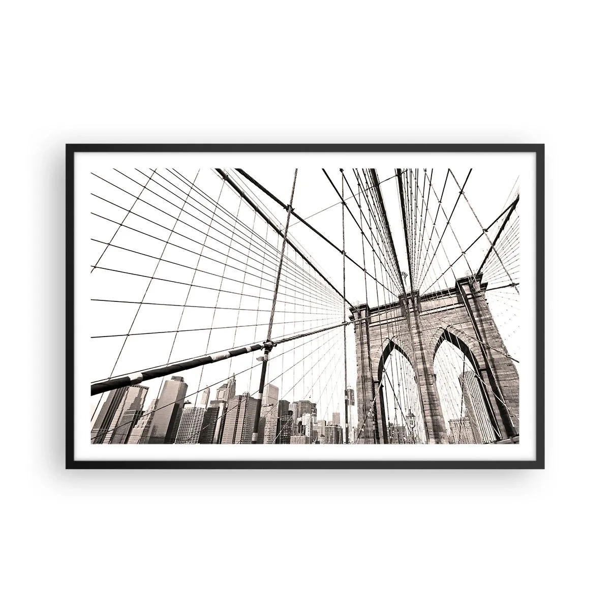 Poszter fehér keretben - New York-i katedrális - 91x61 cm