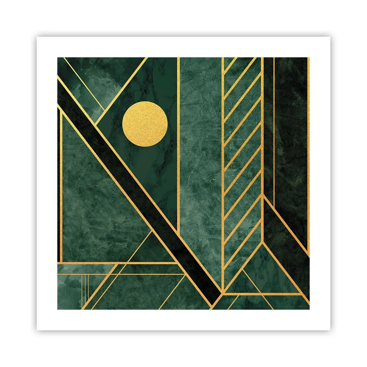 Poszter - Az arany és azúrkék dinamikája - 50x50 cm