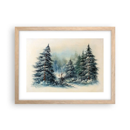 Poszter világos tölgy keretben - Karácsonyra készen - 40x30 cm