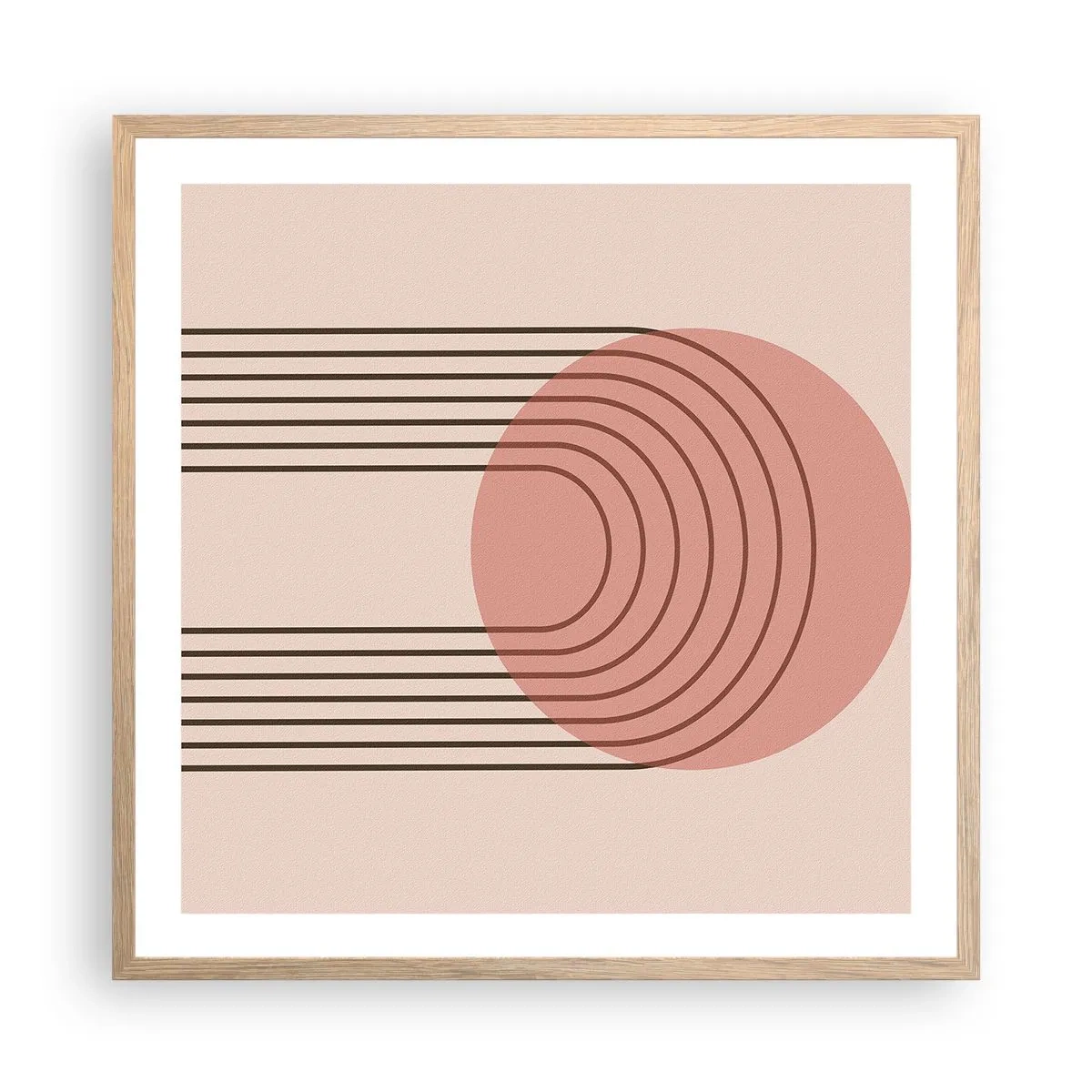 Poszter világos tölgy keretben - Ellenállhatatlan vonzalom - 60x60 cm