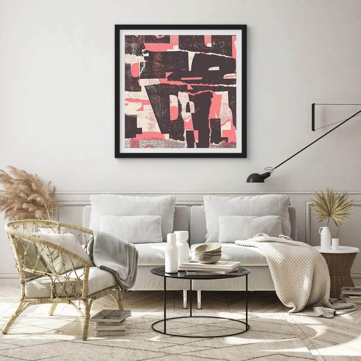 Poszter fehér keretben - Minden nyüzsgés és nyüzsgés - 40x40 cm