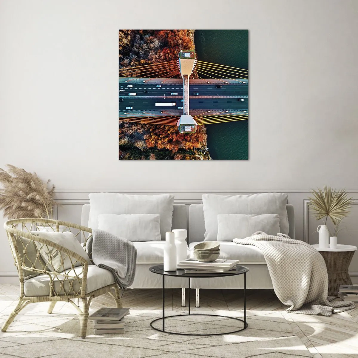 Üveg kép - TÚL a vizeken, túl az erdőkön - 30x30 cm