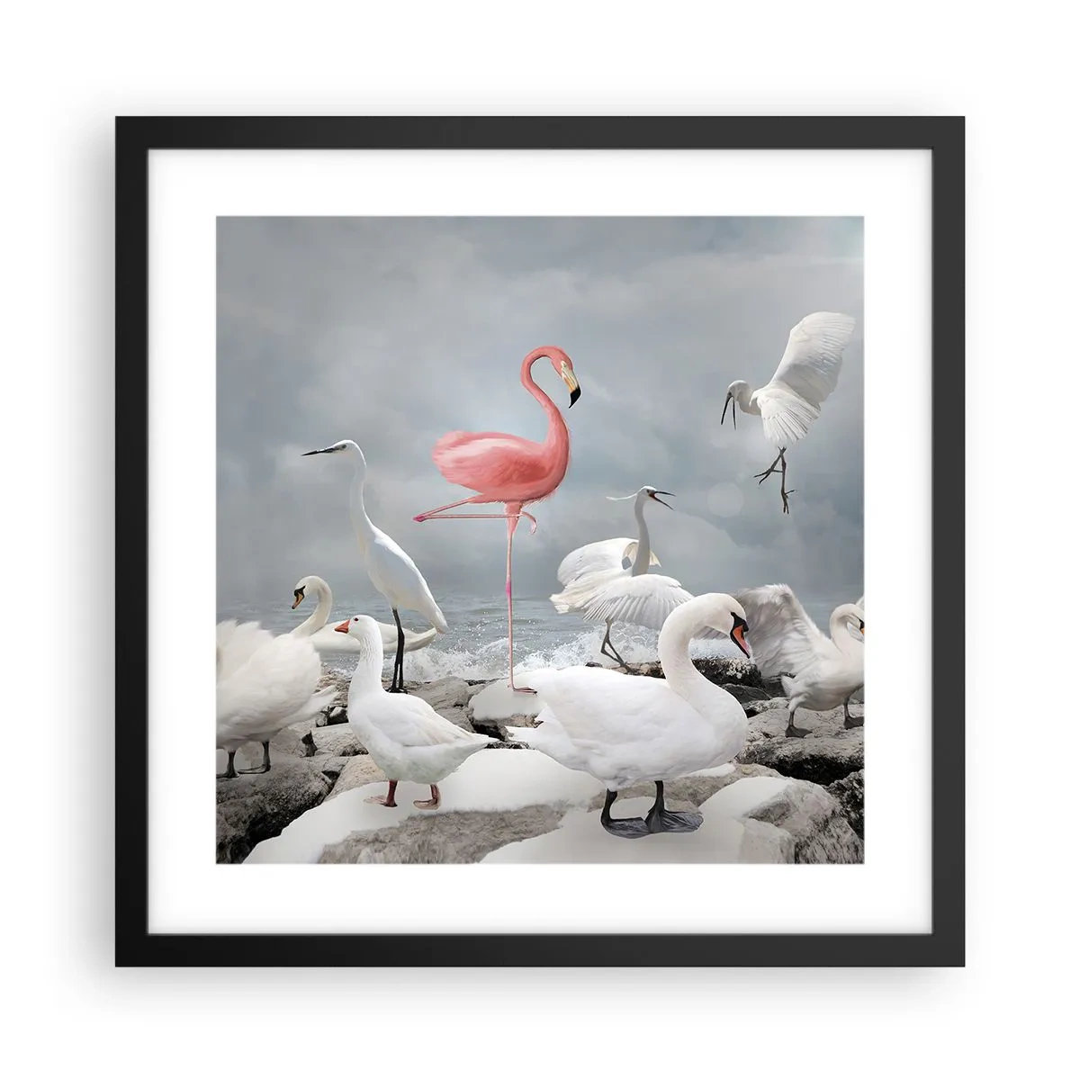 Poszter fehér keretben - Hogy kerültem ide? - 40x40 cm