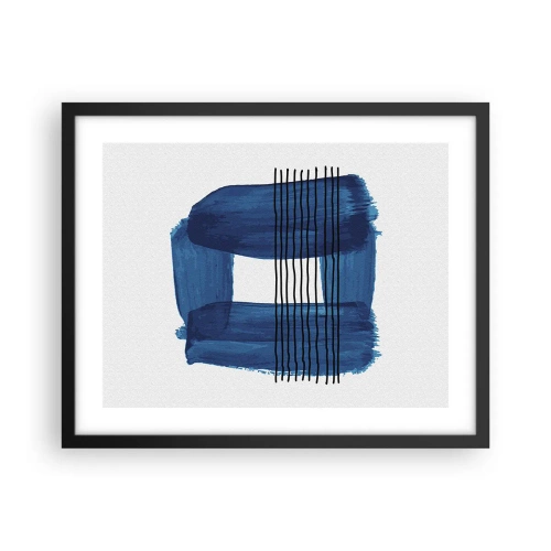 Poszter fehér keretben - Kékes-fekete - 50x40 cm