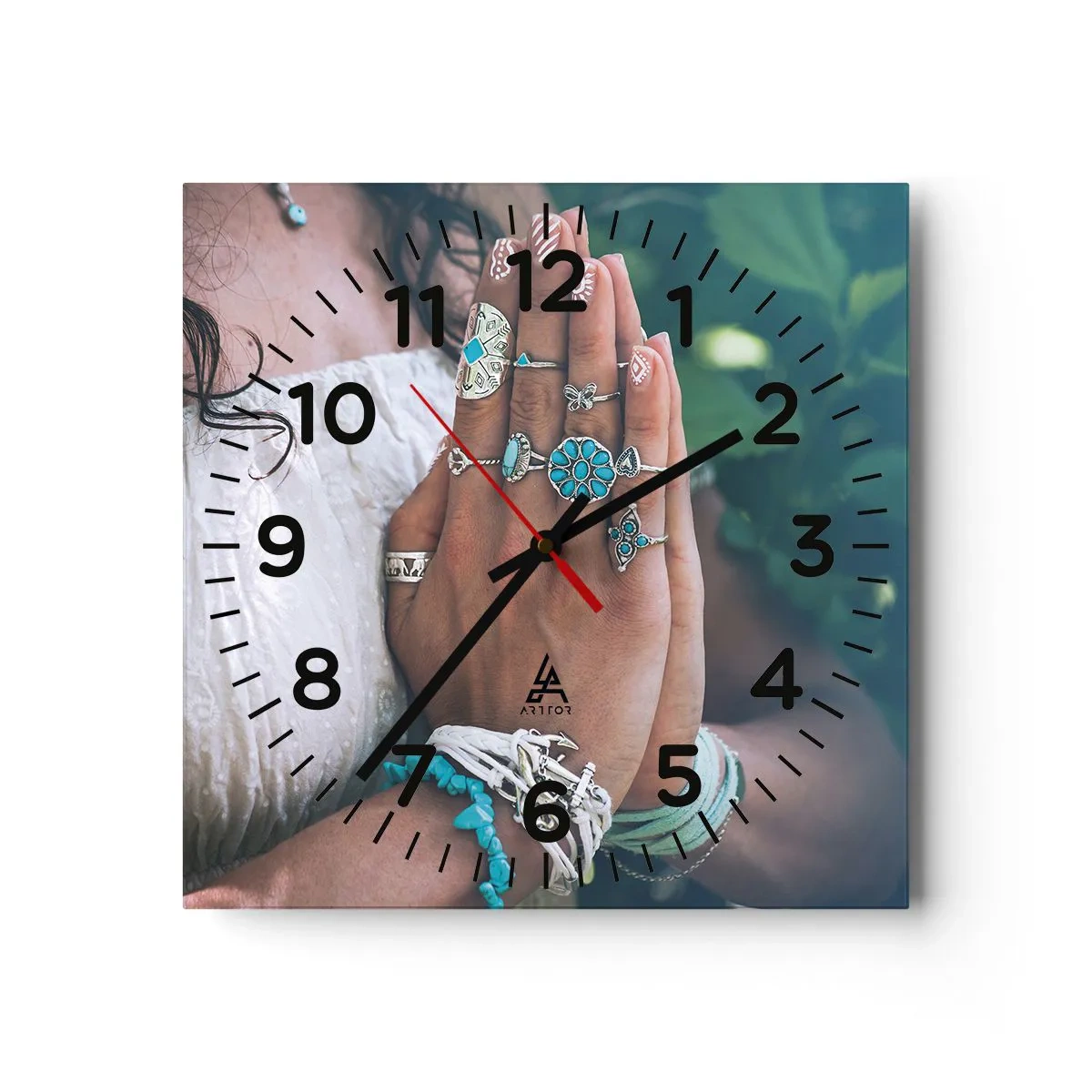 Falióra, Óra - Üdvözöljük a lét középpontjában - 40x40 cm