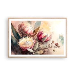 Poszter világos tölgy keretben - Profilból és en face - 91x61 cm