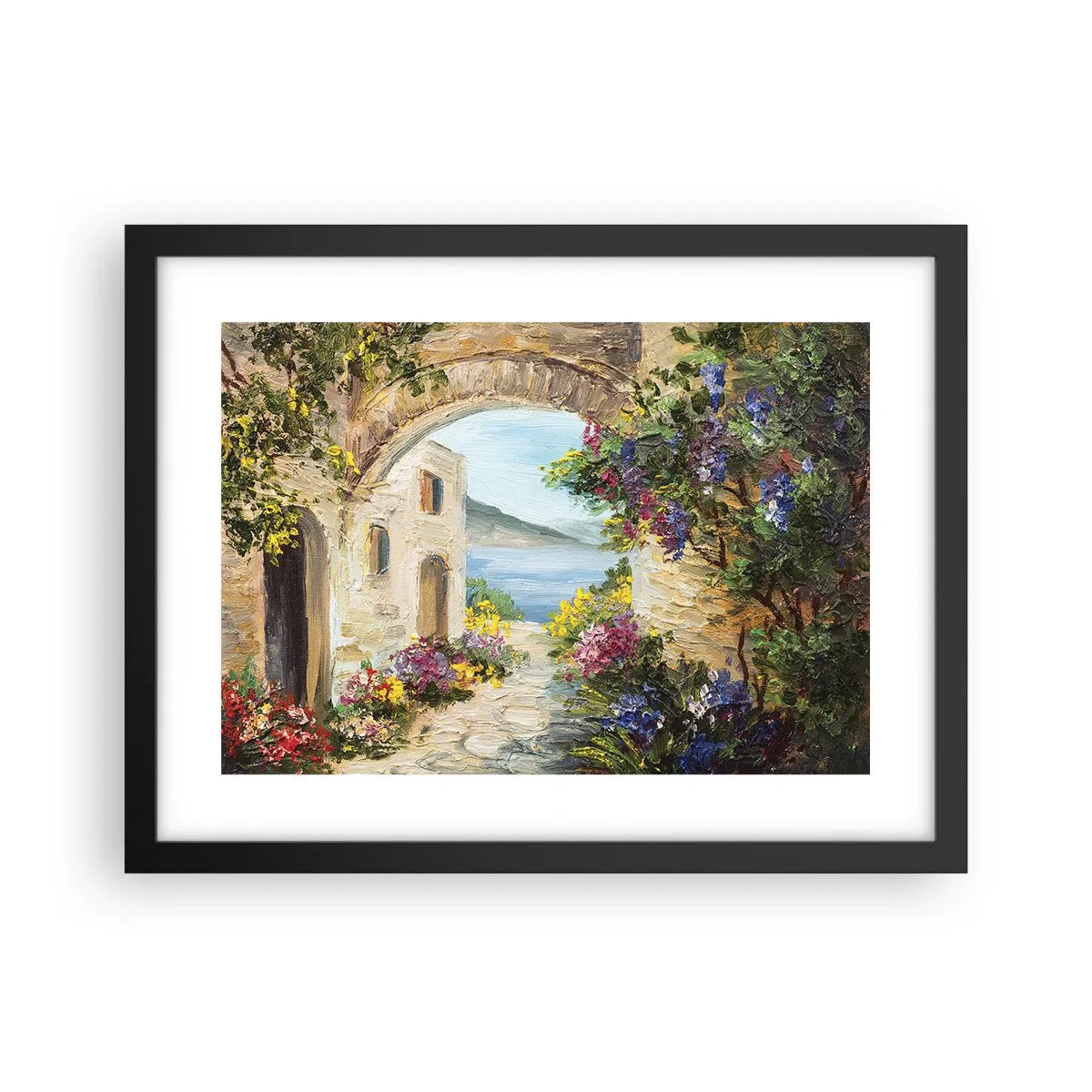 Poszter fehér keretben - Egy tengerparti vidék varázsa - 40x30 cm