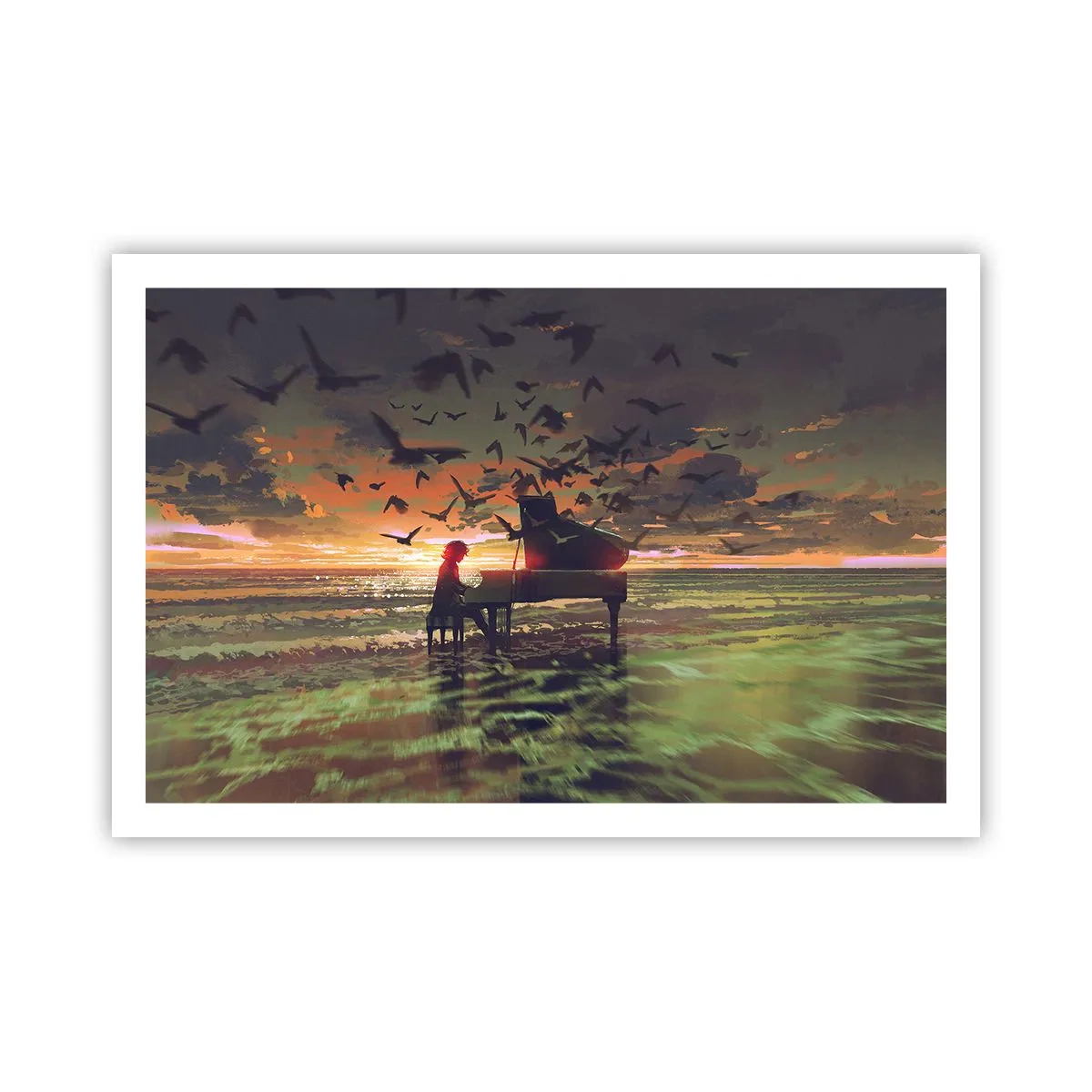 Poszter - Koncert zongorára és a hullámokra - 91x61 cm