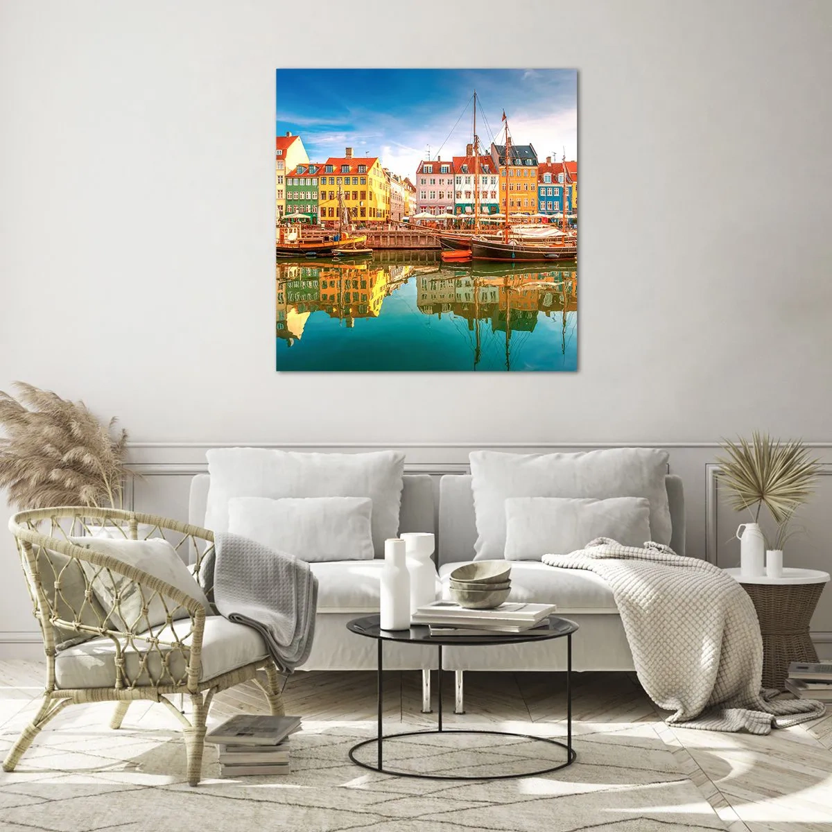 Üveg kép - A tükörsima víz felett - 60x60 cm