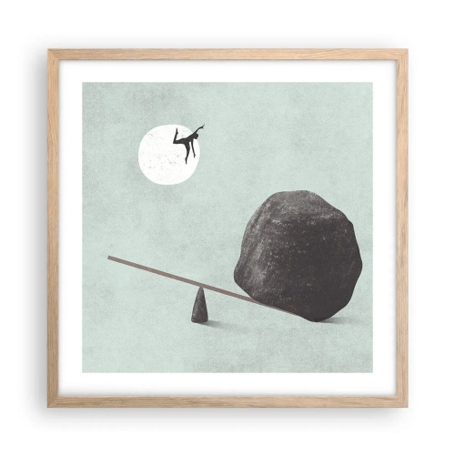 Poszter világos tölgy keretben - Valóra vált álom. - 50x50 cm